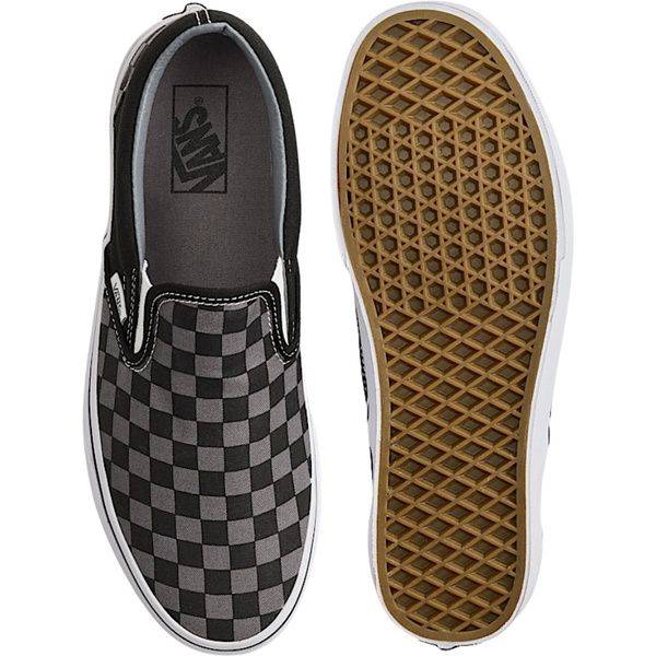 2026 Vans Classic Slip-on Shoes VN000EYEBPJ1 - Black / Pewter Check
